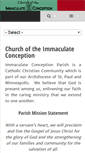 Mobile Screenshot of churchoftheimmaculateconception.net