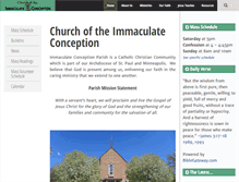 Tablet Screenshot of churchoftheimmaculateconception.net